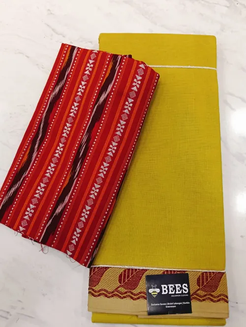 Chettinadu Cotton A02109 Lemon yellow